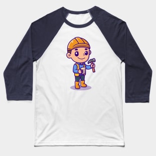 Cute Architect Holding Hammer Baseball T-Shirt